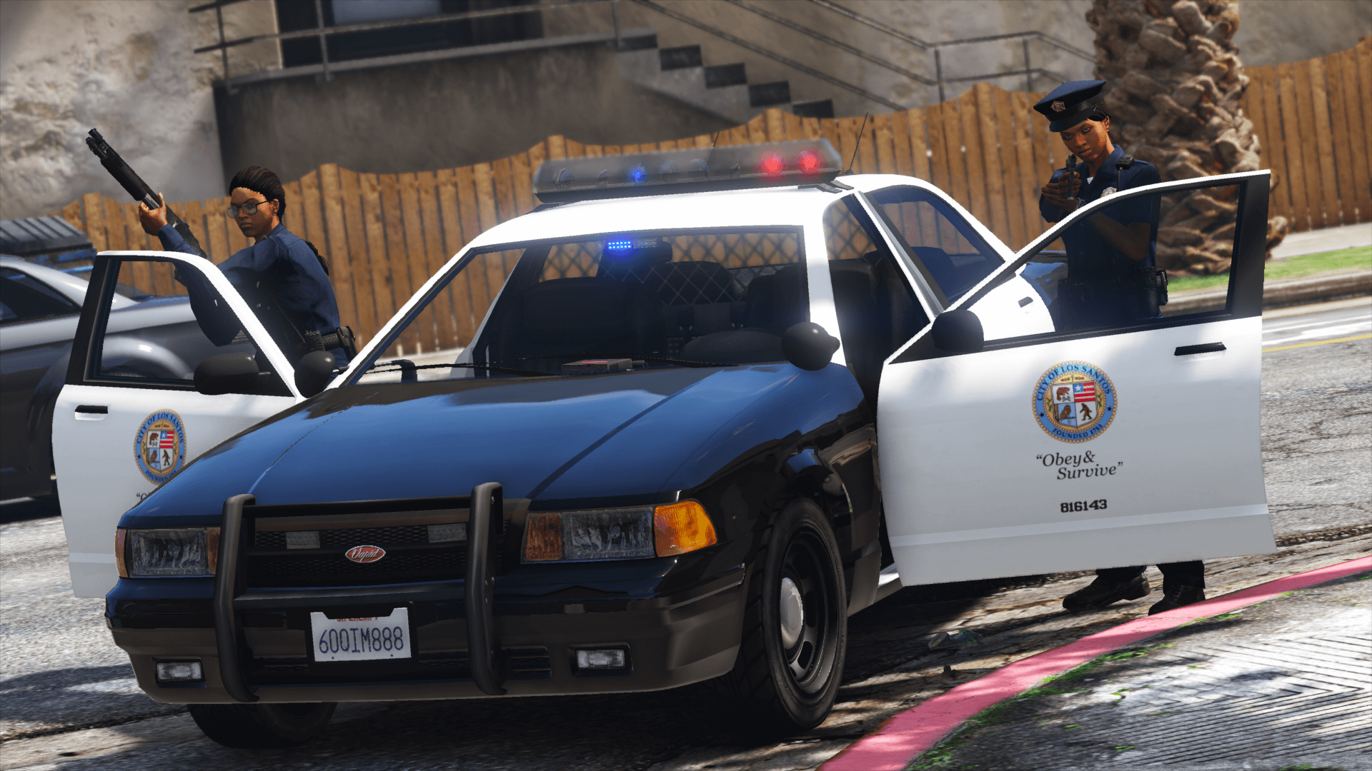 Auto polizia GTA 5 notte, 1920x1080 1080p, PC Desktop