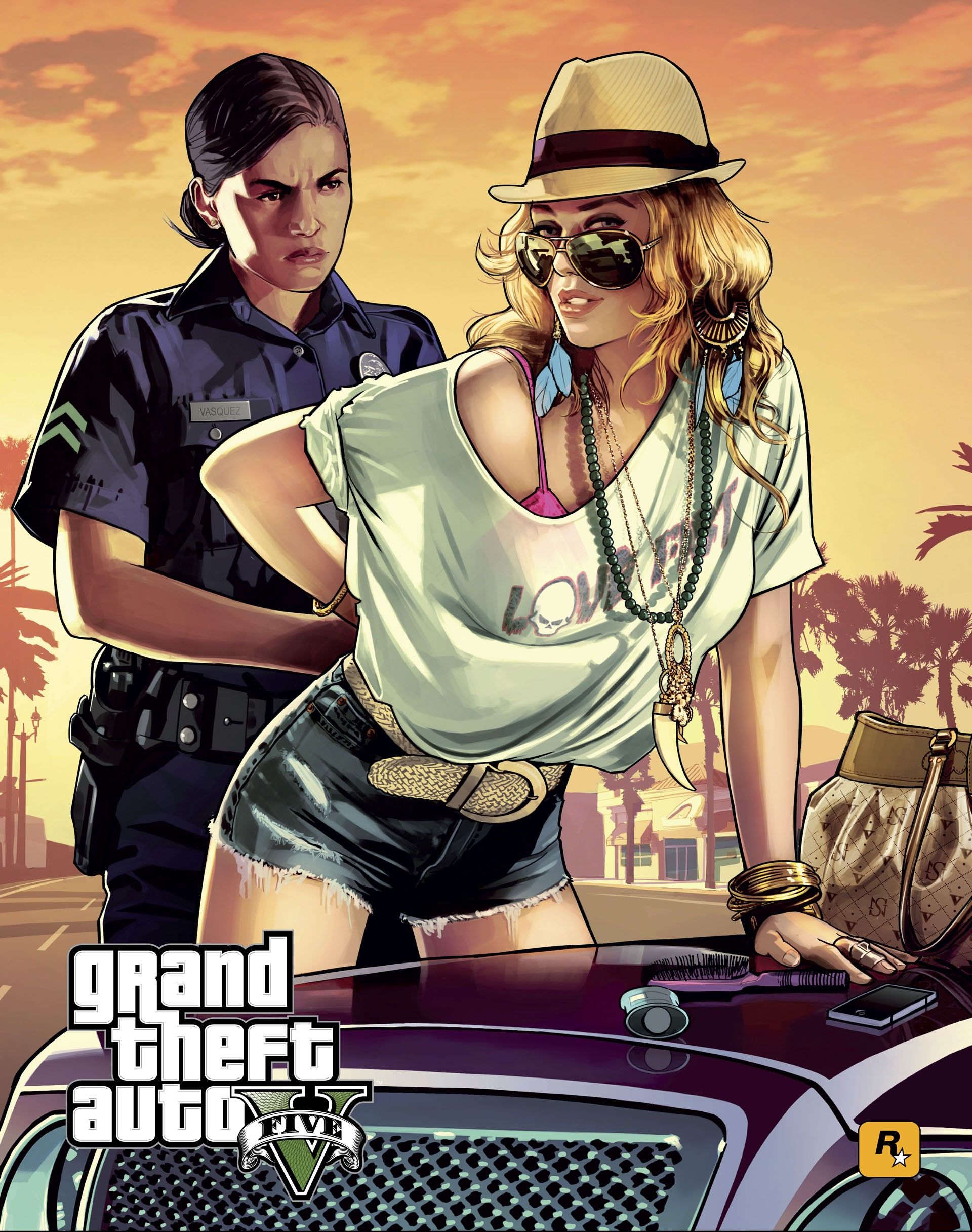 Ragazze GTA 5 arte, Rockstar Games, 1920x2432 Full HD Verticale, iPhone