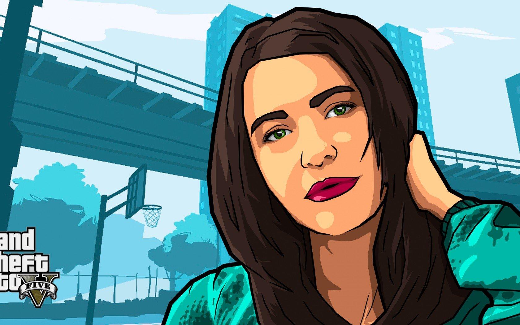 Ragazza GTA 5 art, 1680x1050 HD Ready, Desktop