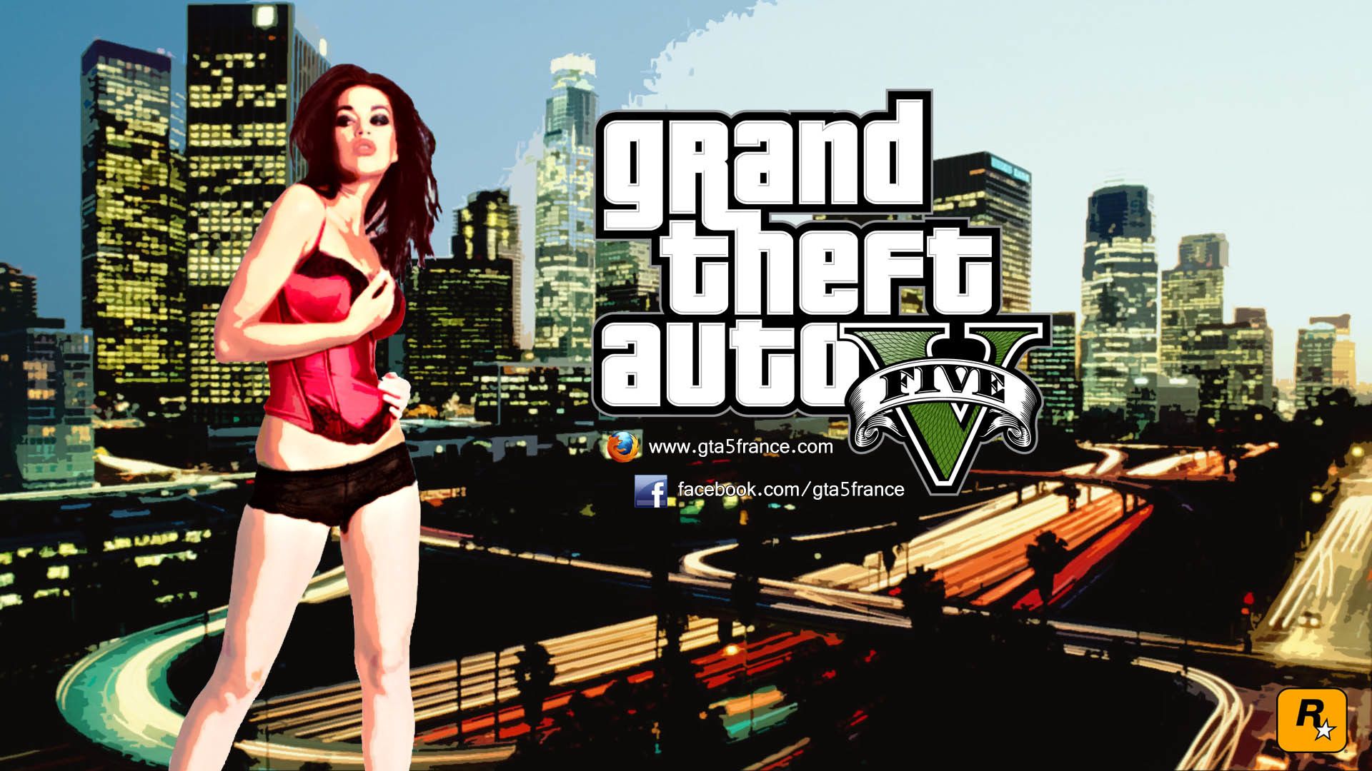 GTA 5 personaggio femminile città, 1920x1080 Full HD, Desktop