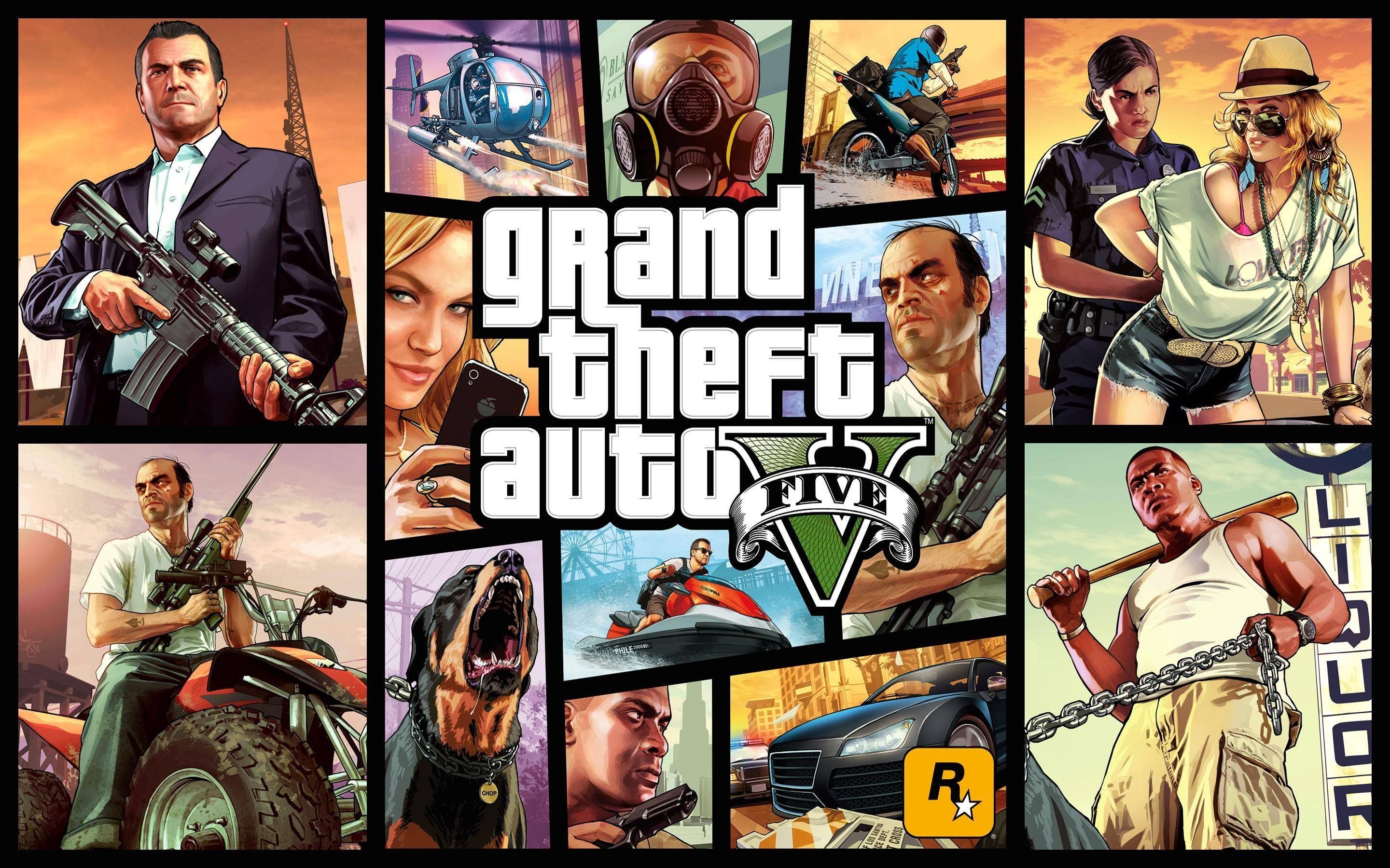 Grand Theft Auto V personaggi, open world, 2880x1800 WQXGA, Desktop