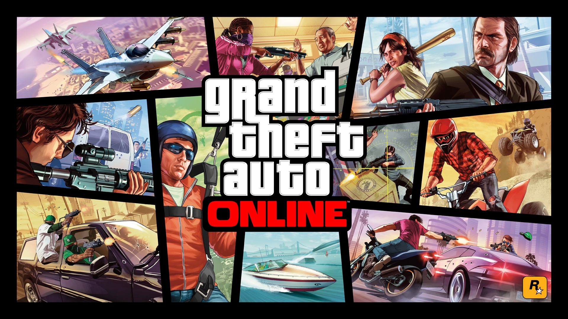 GTA 5 Online collage personaggi, 1920x1080 1080p, PC