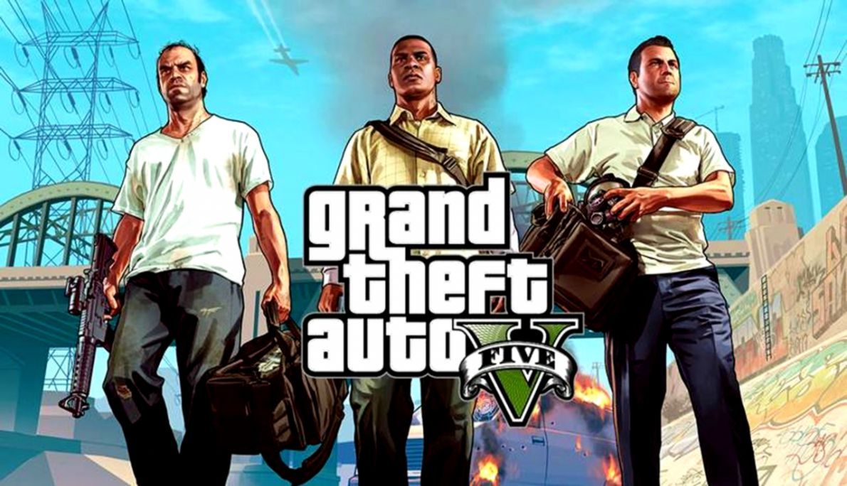 Personaggi GTA 5 con armi, 1190x684 HD, Desktop