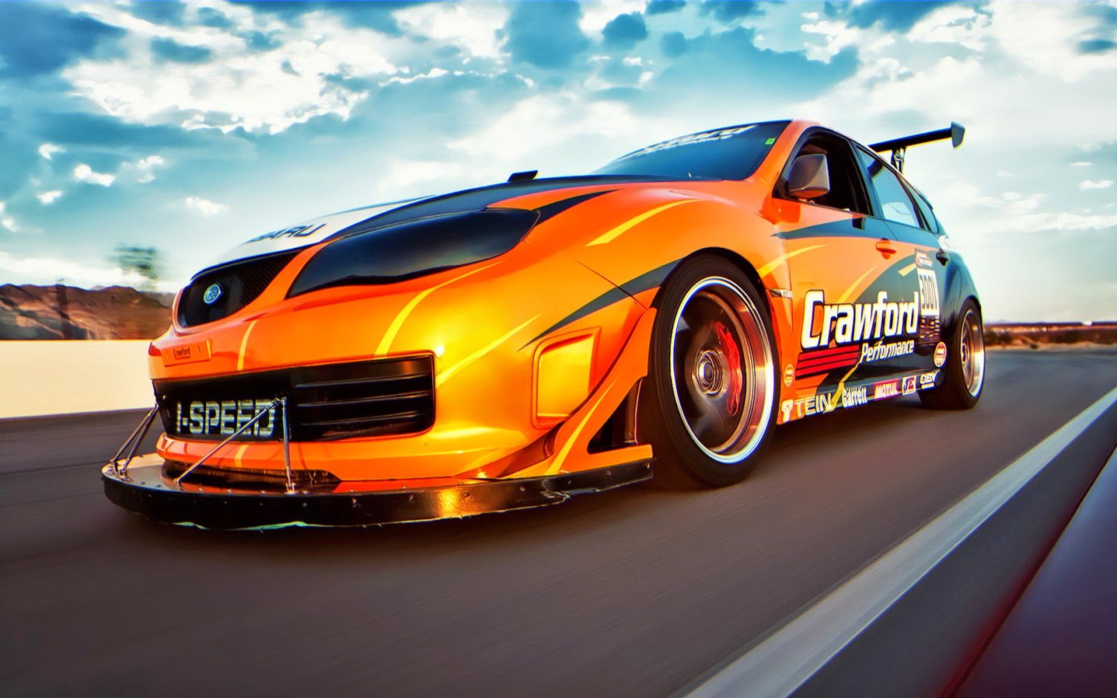 Auto sportiva arancione modificata, 1600x1000 HD Ready, Desktop