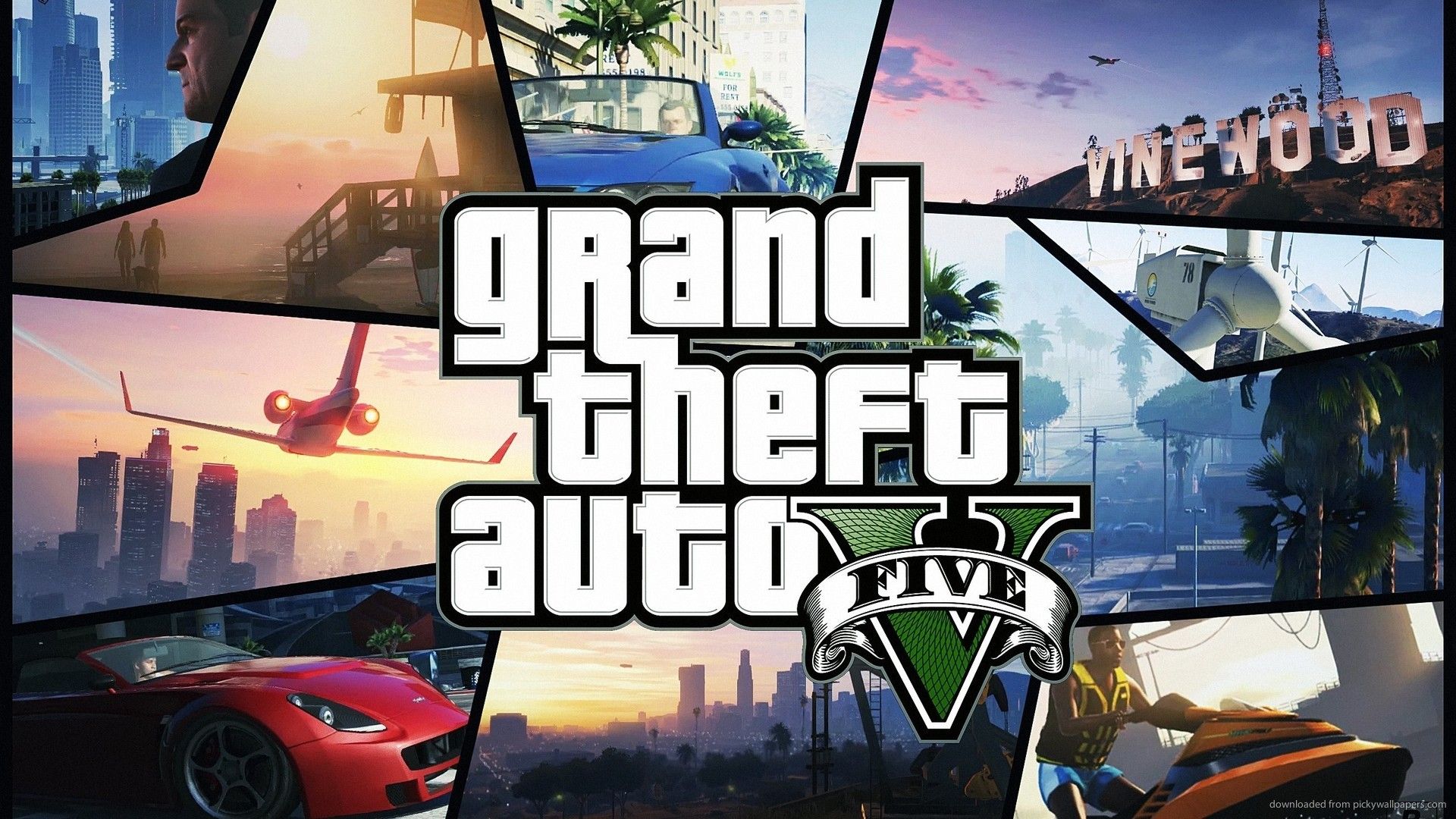 Grand Theft Auto V collage, 1920x1080 Full HD 1080p, Desktop