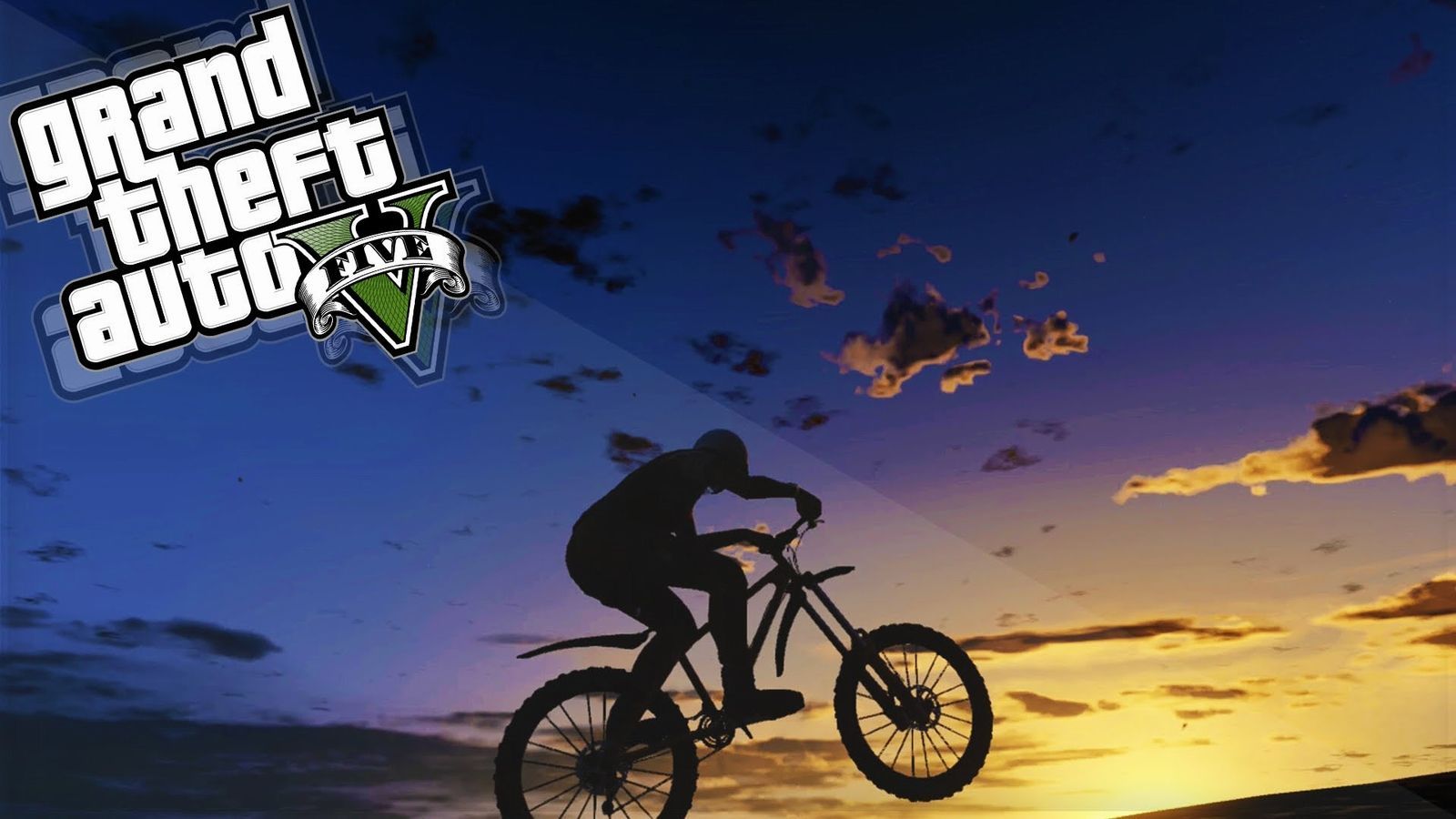 GTA 5 ciclista tramonto, 1600x900 HD Ready, Desktop