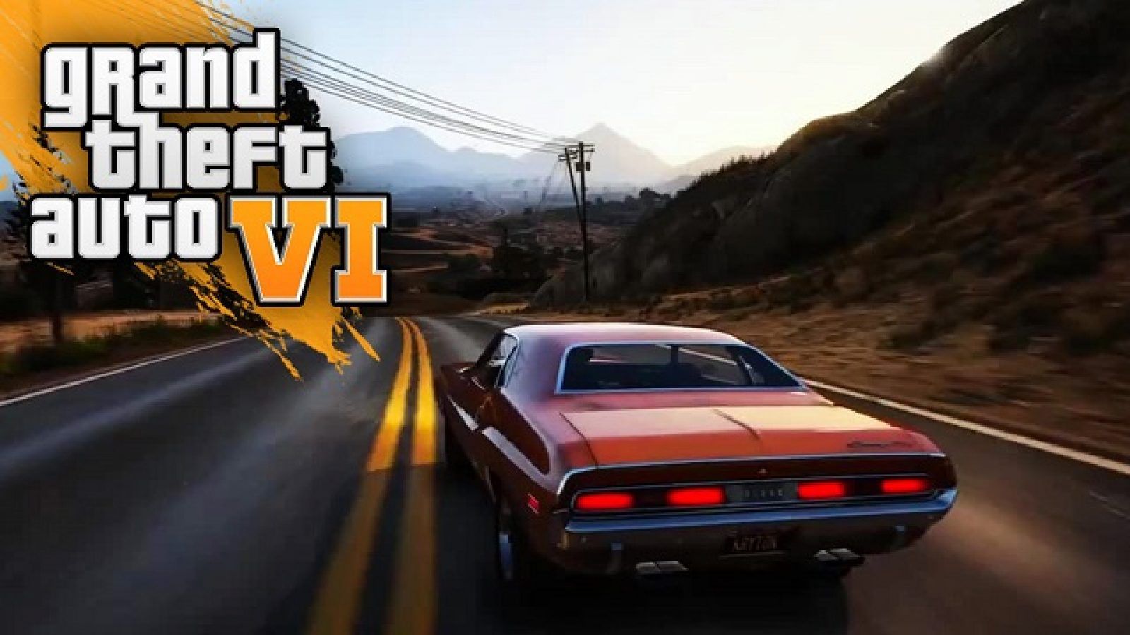 GTA 6 auto muscle car strada, 1600x900 HD, PC