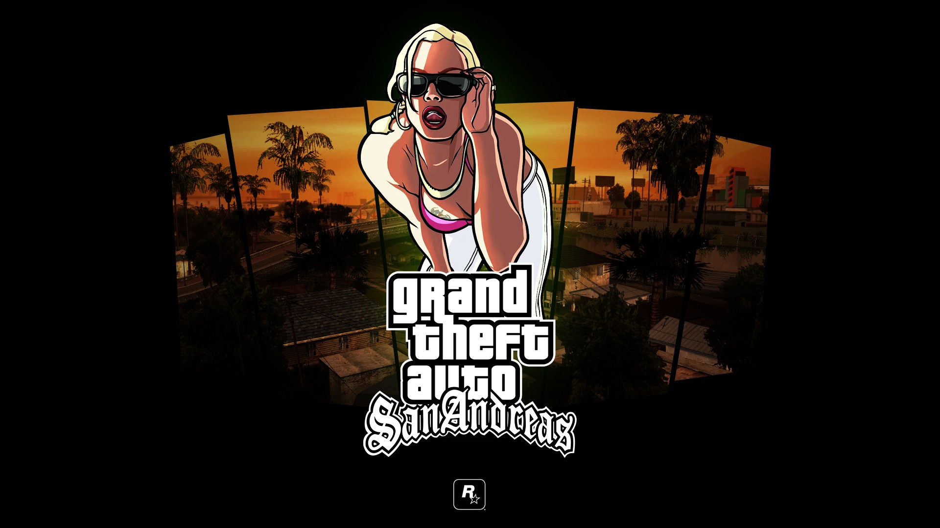 Grand Theft Auto San Andreas logo, open world, 1920x1080 Full HD 1080p, PC