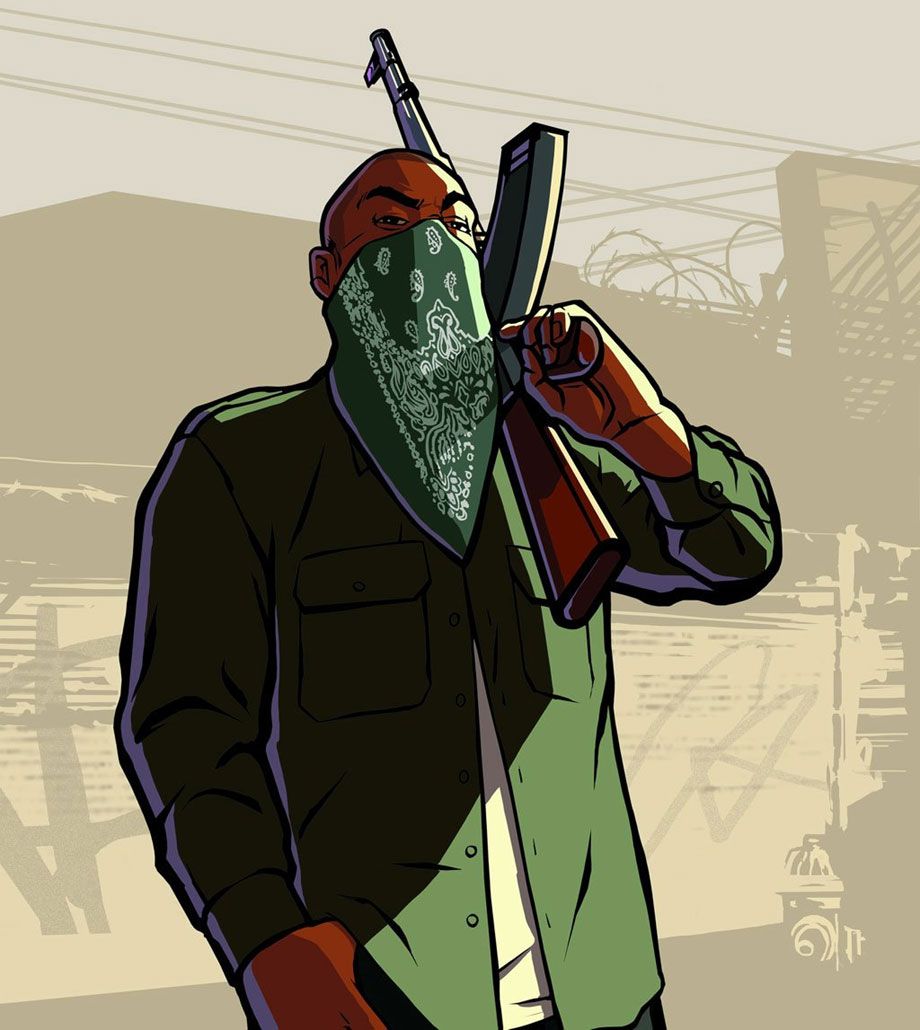 Membro gang GTA San Andreas, Grand Theft Auto, 920x1030 Full HD Verticale, iPhone