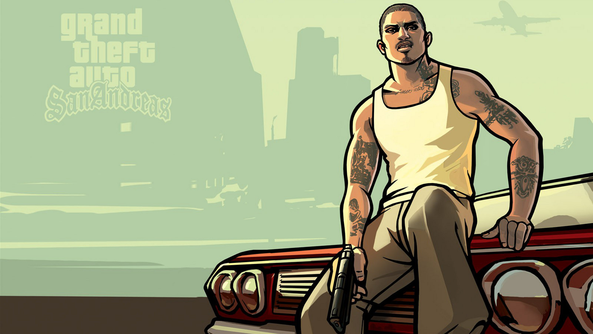 CJ personaggio GTA San Andreas, Rockstar Games, 1920x1080 Full HD 1080p, Laptop