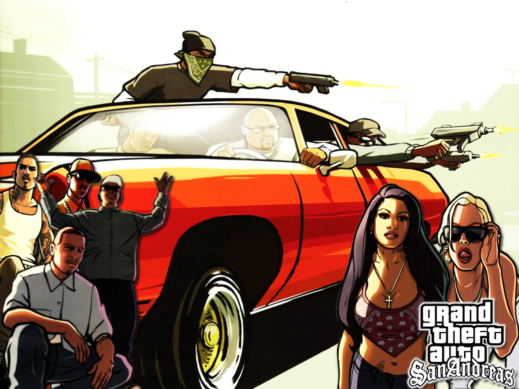 GTA San Andreas personaggi auto, 1024x768 HD, Desktop