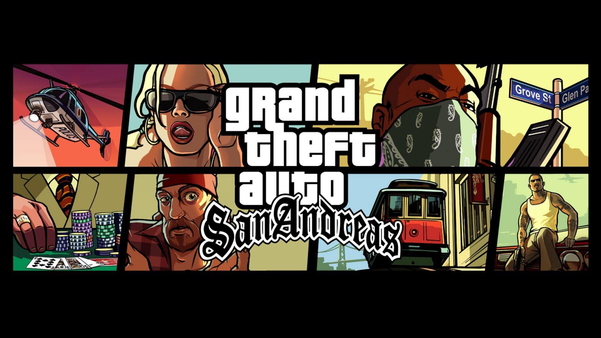 Grand Theft Auto San Andreas logo, 1920x1080 Full HD, PC Desktop
