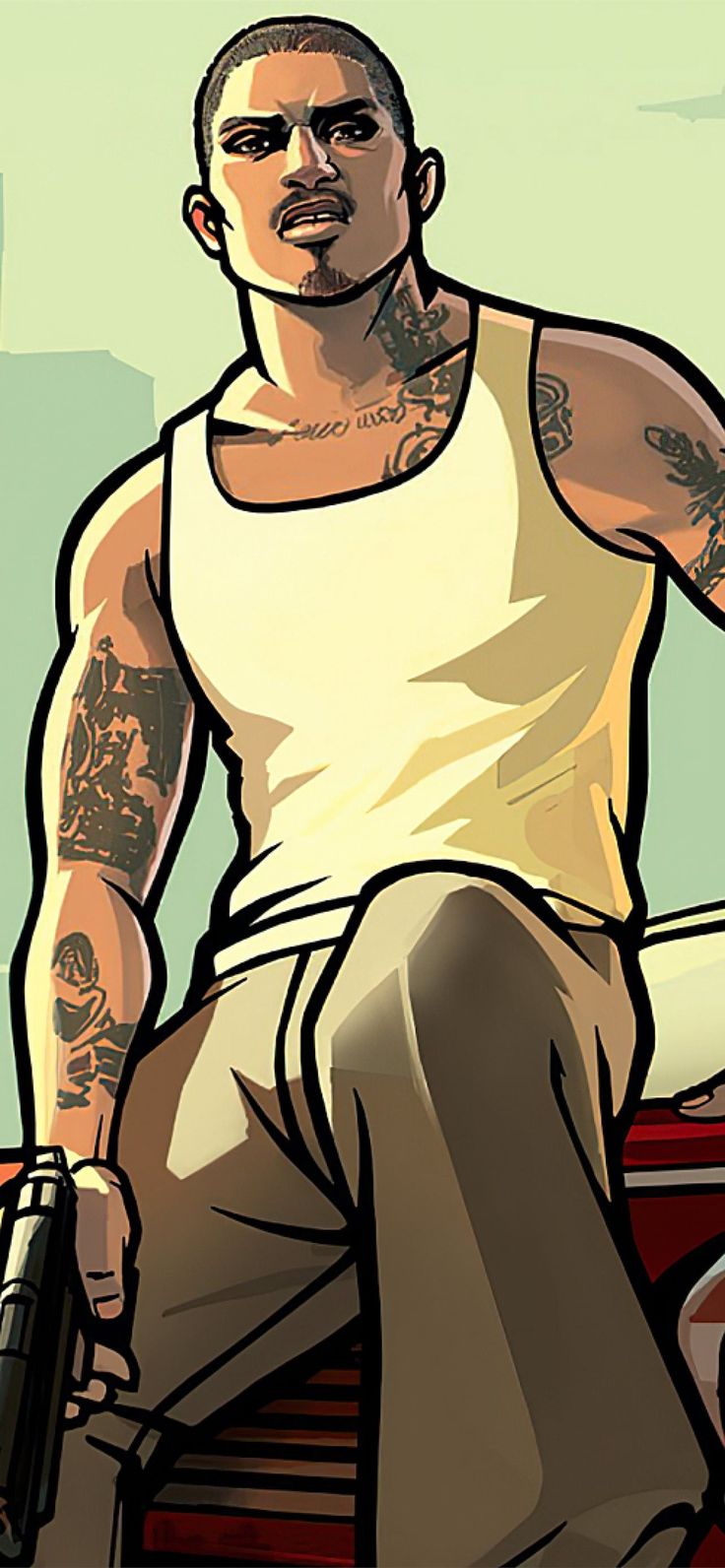 CJ personaggio GTA San Andreas, 736x1592 Full HD Verticale, iPhone
