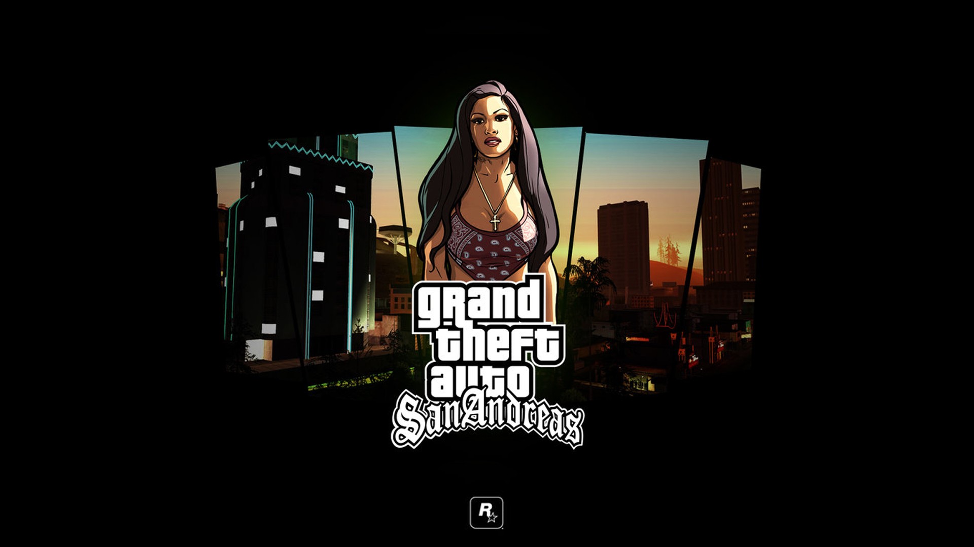 GTA San Andreas logo copertina, 1920x1080 Full HD 1080p, Laptop
