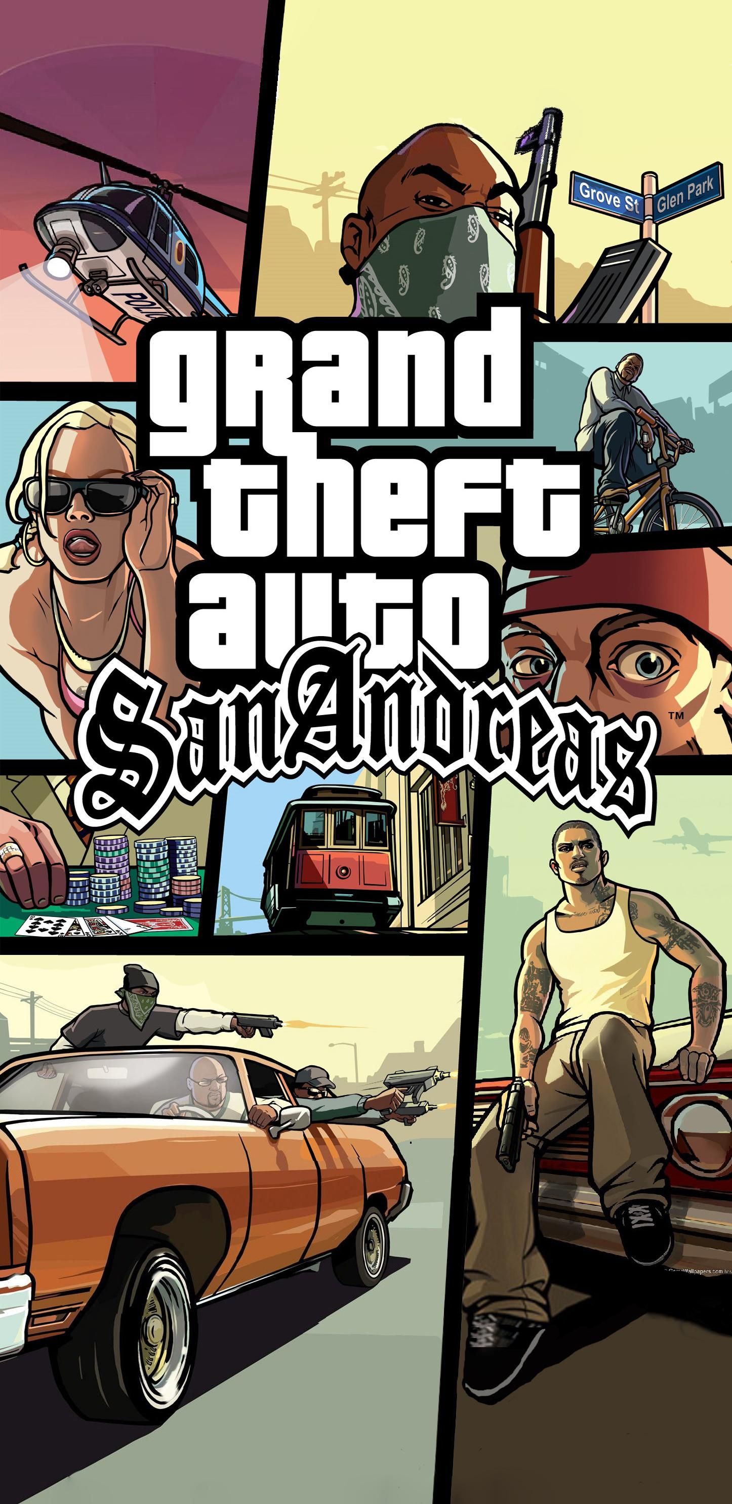 Grand Theft Auto San Andreas, Rockstar Games, 1446x2972 Full HD Verticale, iPhone