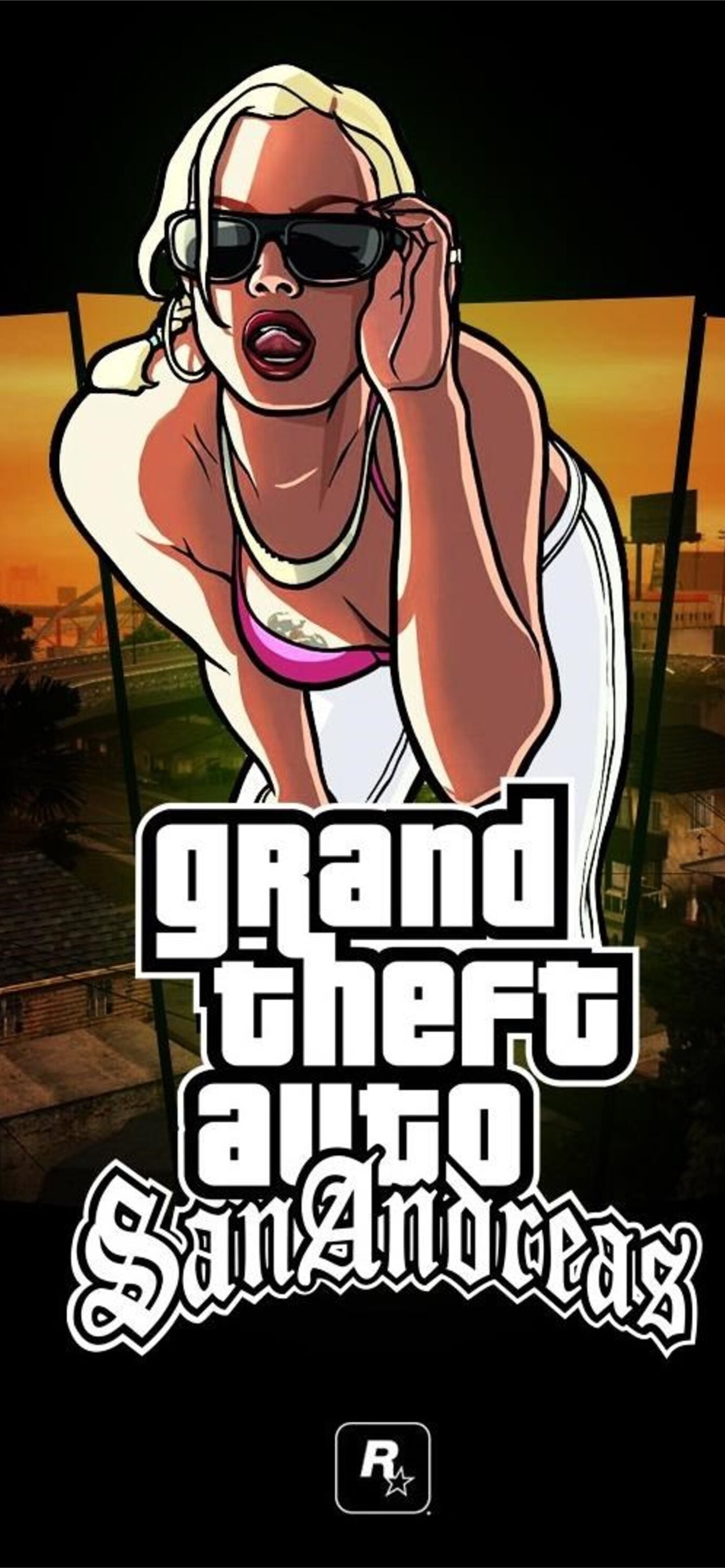 Grand Theft Auto San Andreas copertina, 1284x2778 Verticale, iPhone Pro Max