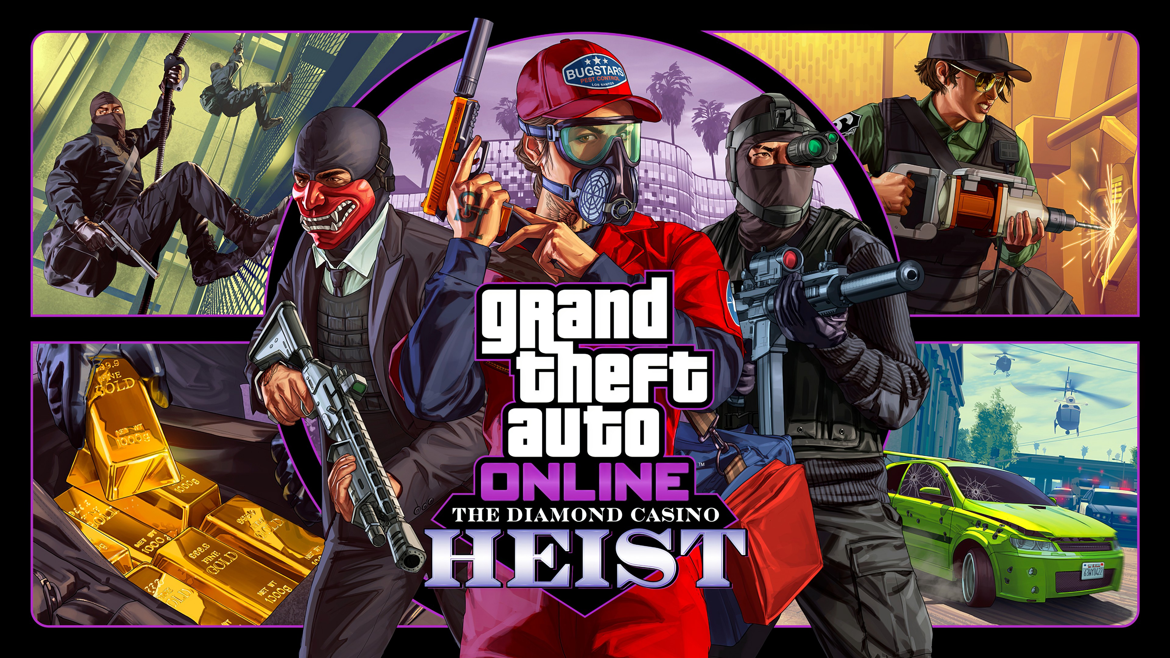GTA Online Diamond Casino Heist, Grand Theft Auto, 3840x2160 4K Ultra HD, Monitor 4K