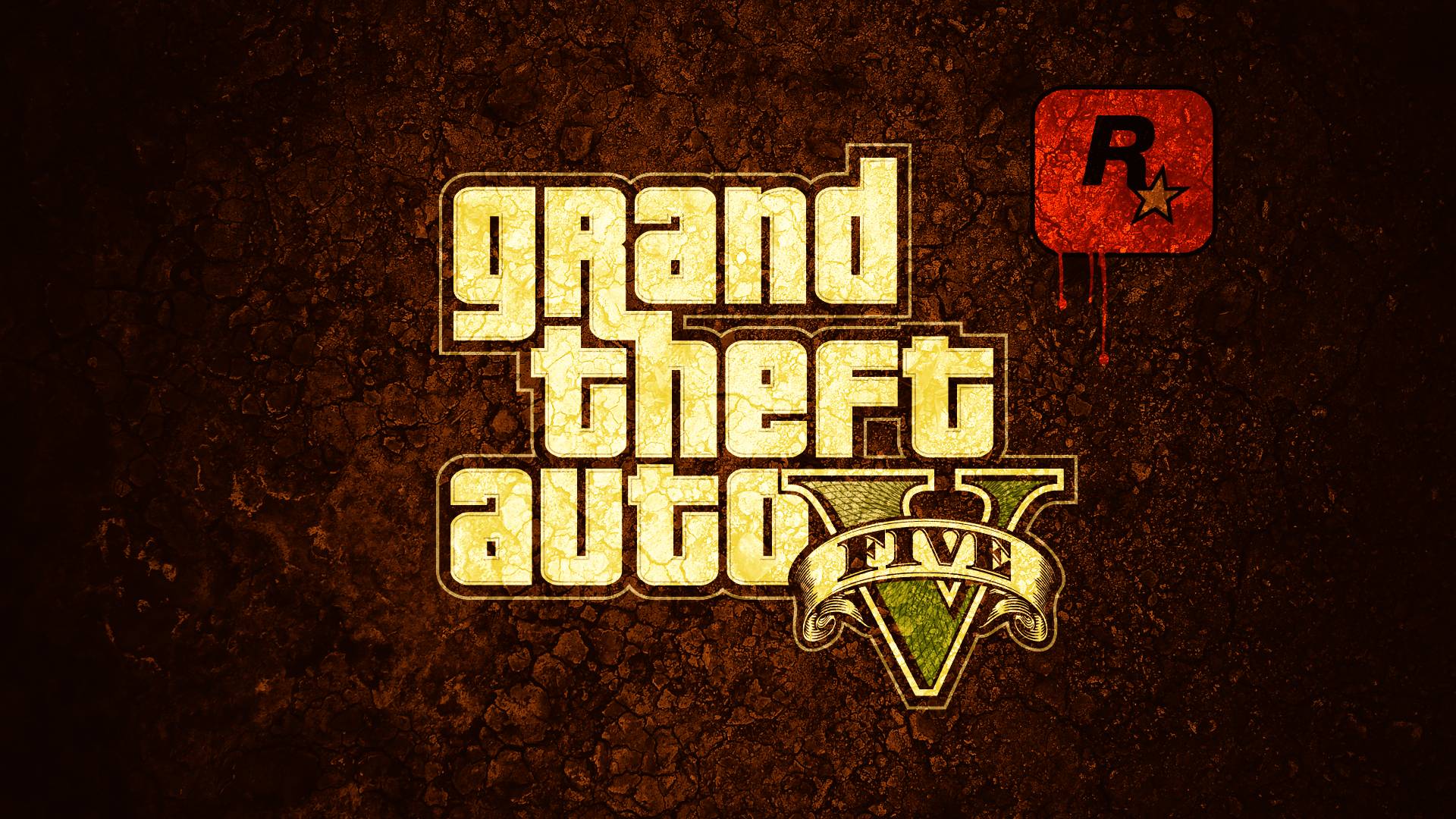 GTA V logo sfondo ruggine, 1920x1080 1080p, PC Desktop