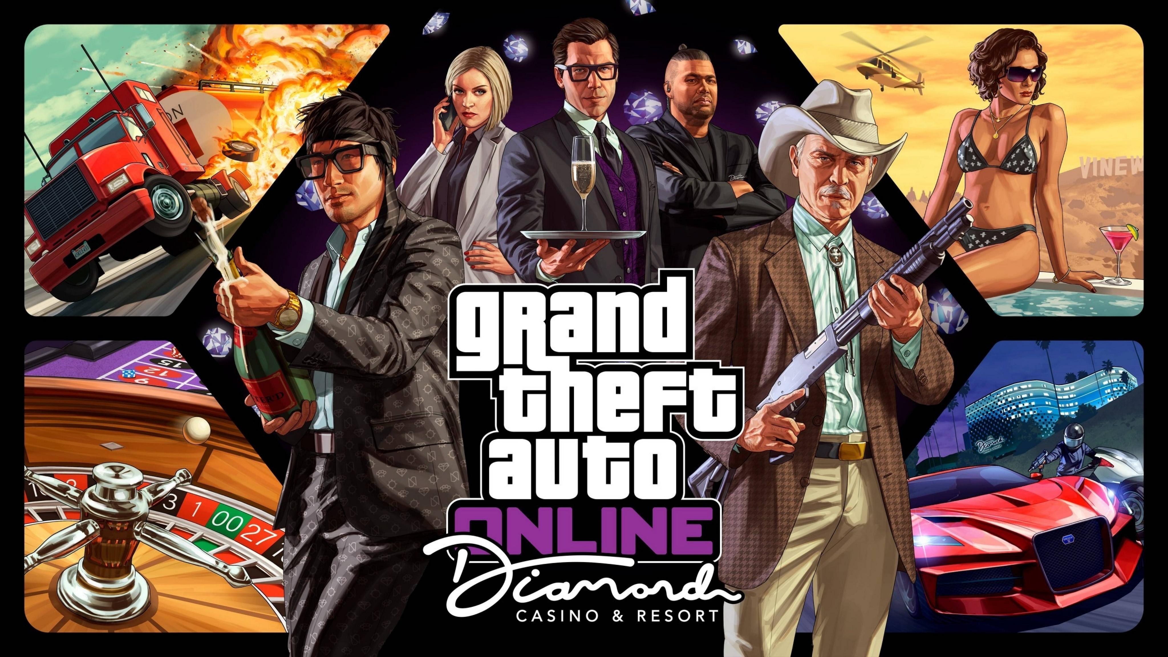 GTA Online Diamond Casino Resort, 4096x2304 4K Ultra HD, Monitor 4K