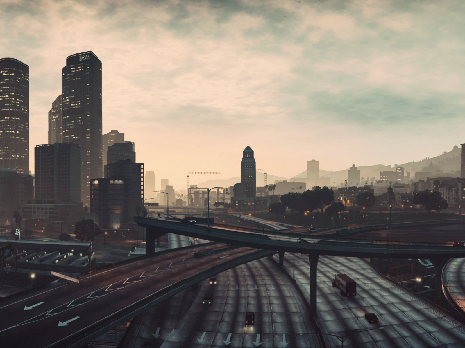 Los Santos autostrada citta grigia, 1600x1200 HD, Desktop