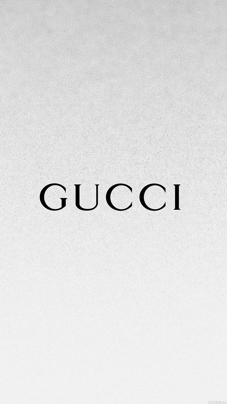 Logo Gucci sfondo bianco, moda di lusso, 750x1334 Verticale, Telefono