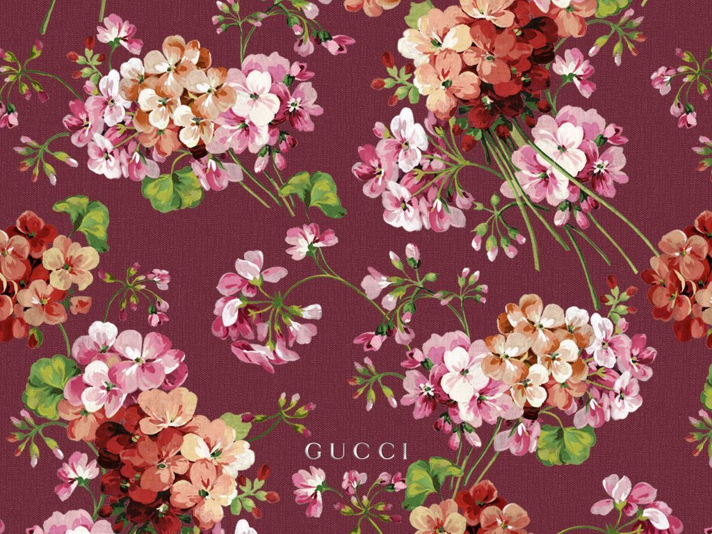 Fiori Gucci Flora bordeaux, moda di lusso, 1024x768 HD, Desktop