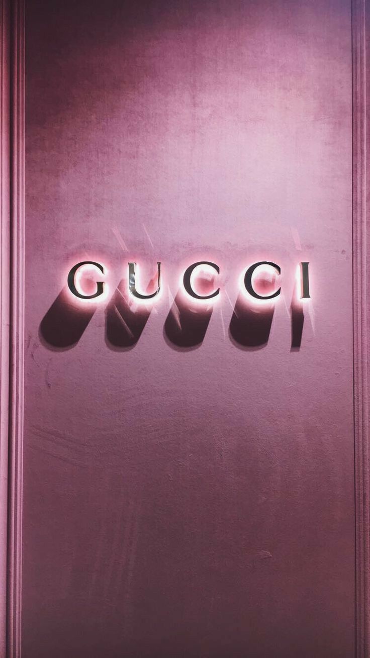 Logo Gucci rosa, moda di lusso, 736x1309 Verticale, Mobile