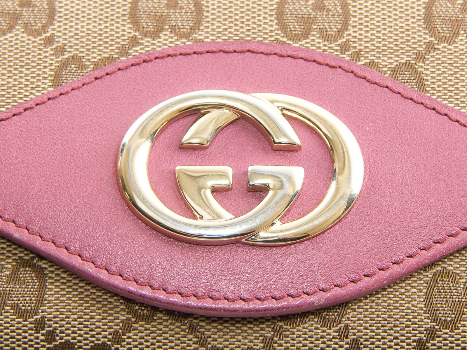 Logo Gucci rosa pattern, 1000x1000 HD, Laptop