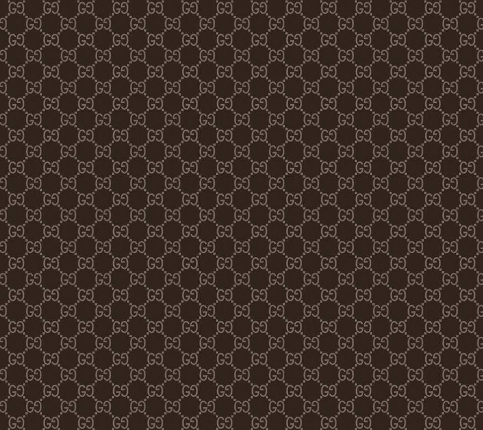 Logo Gucci pattern marrone, italiana, 960x854 HD, Laptop