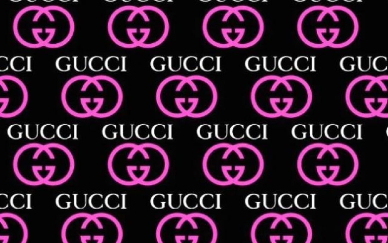 Sciarpa Gucci rosa con logo, 1200x1200 HD, MacBook Air