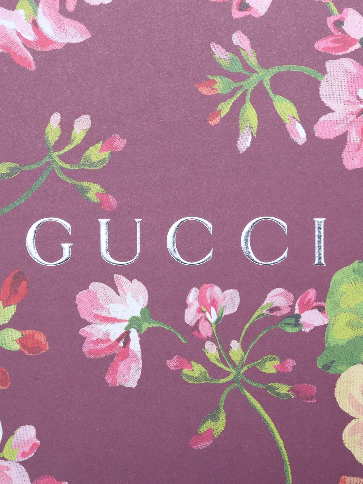 Logo Gucci con fiori rosa, moda di lusso, 1200x1600 Verticale, Mobile