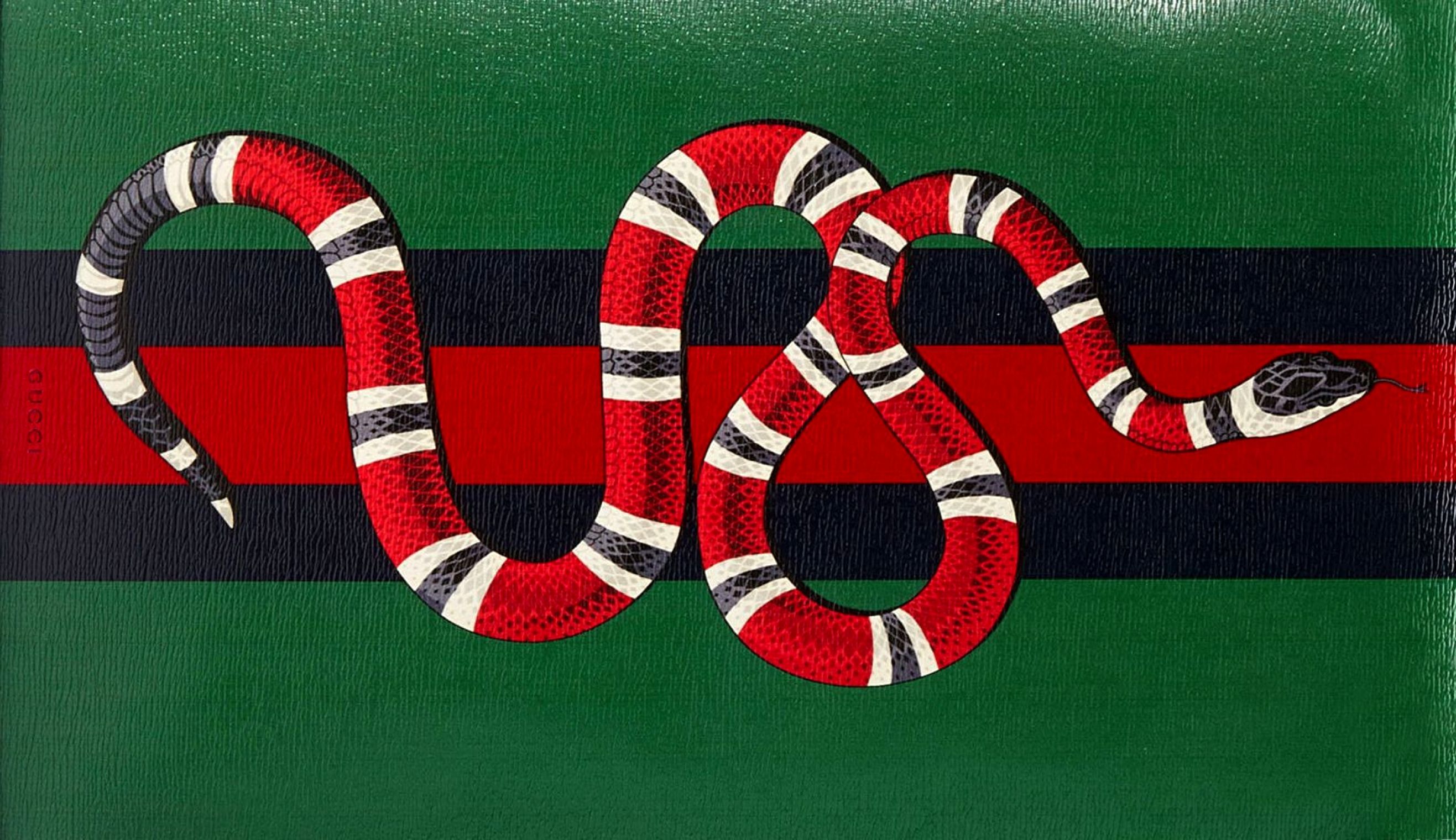 Serpente Gucci logo verde, italiana, 2633x1520 1440p, Desktop