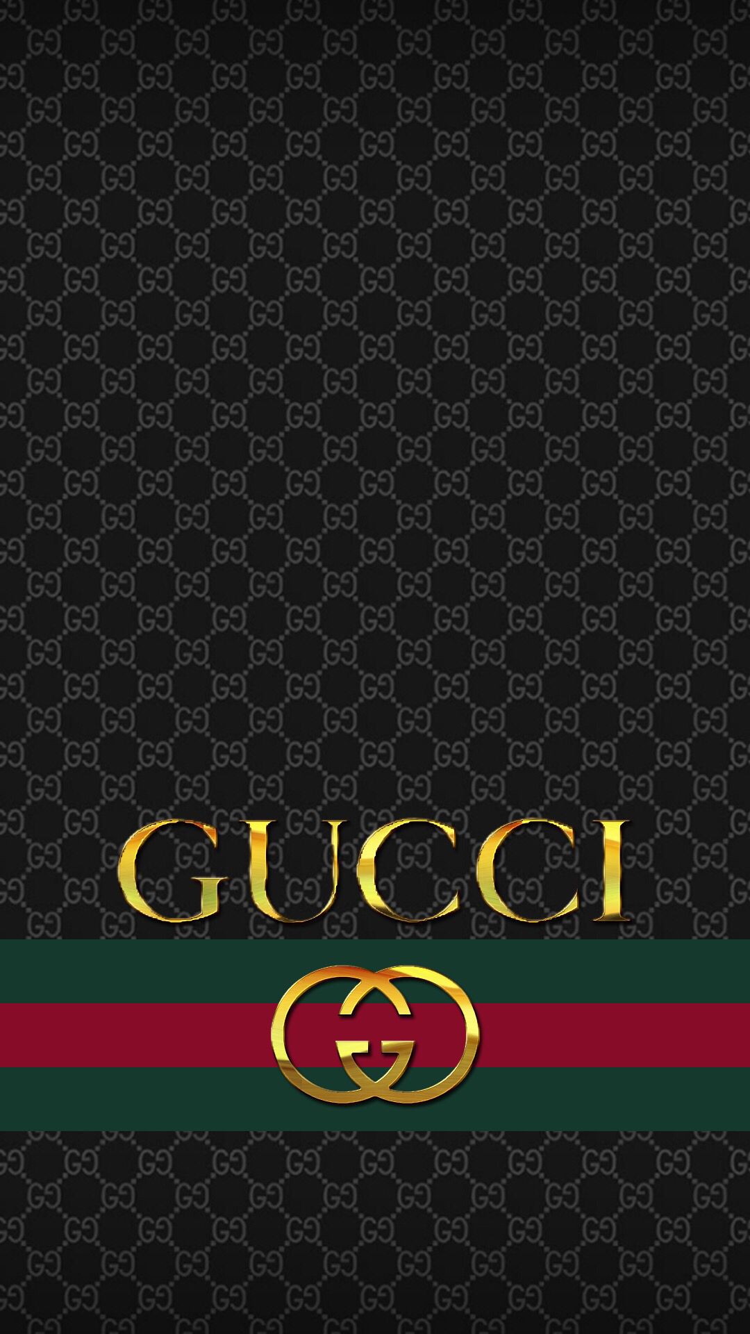 Logo Gucci dorato nero, 1080x1920 Full HD Verticale, Samsung Galaxy