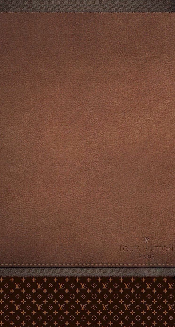 Texture pelle marrone Louis Vuitton, moda di lusso, 744x1392 Verticale, Telefono