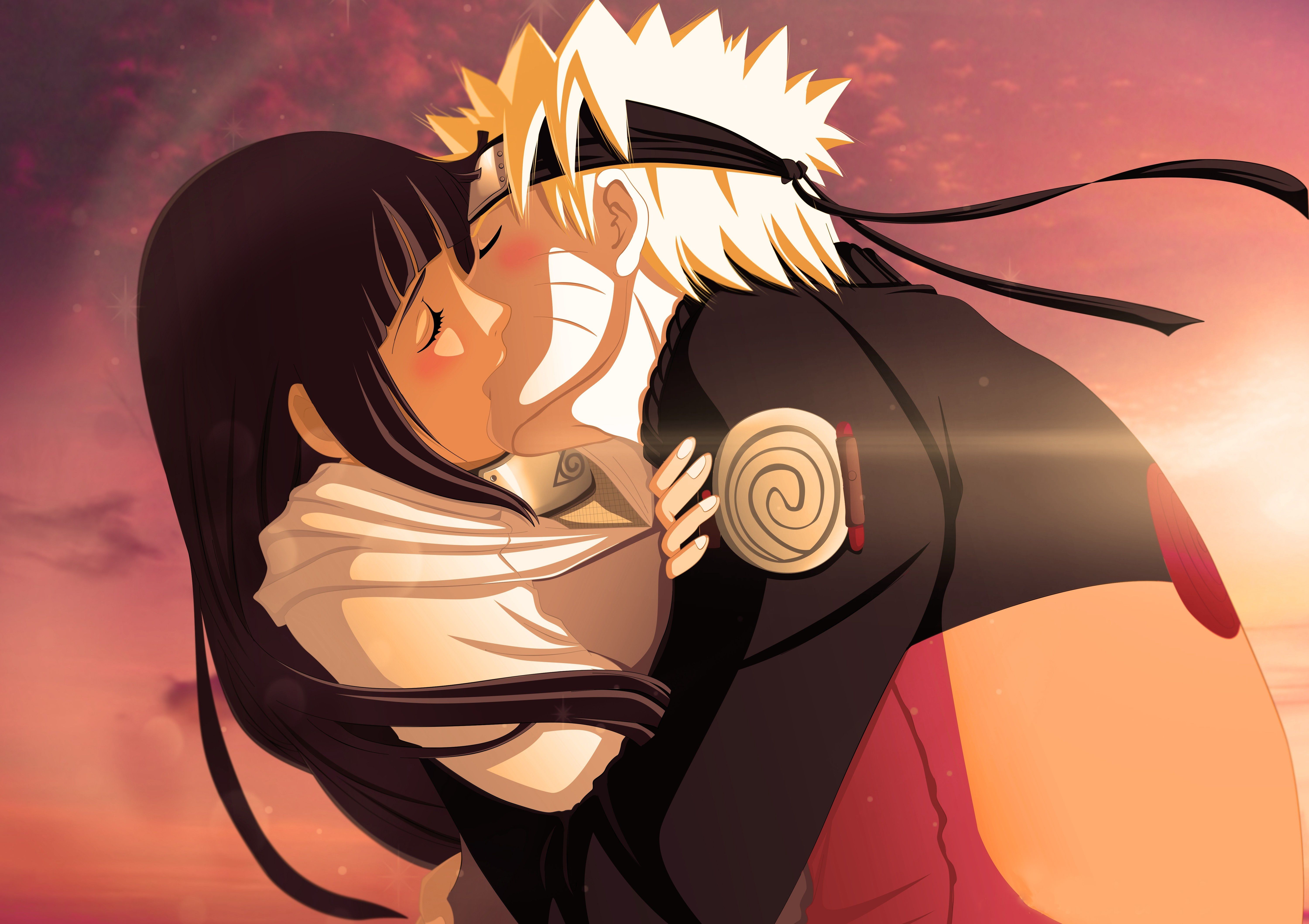 Naruto e Hinata abbraccio, ninja, 6000x4236 UHD, PC 4K