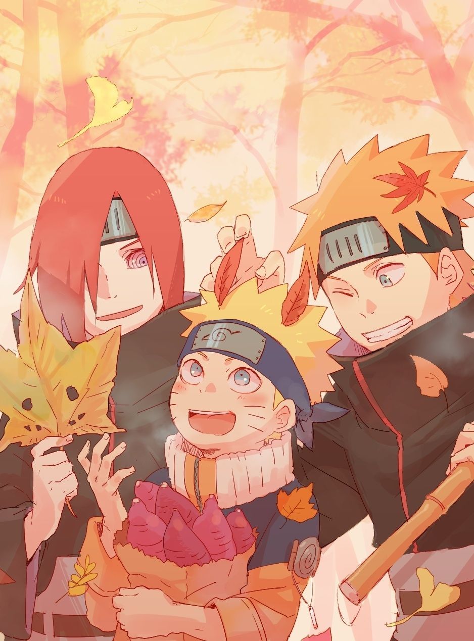 Naruto Sakura Kiba autunno, Konoha, 938x1269 Full HD Verticale, iPhone