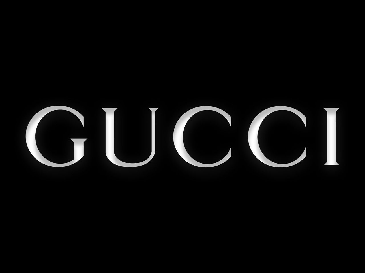 Logo Gucci bianco nero, 1280x960 HD, Desktop