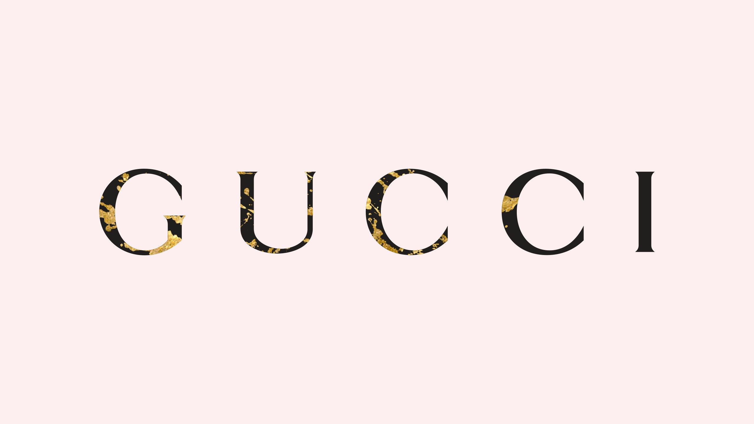 Logo Gucci oro rosa, moda di lusso, 2556x1440 2K, Desktop