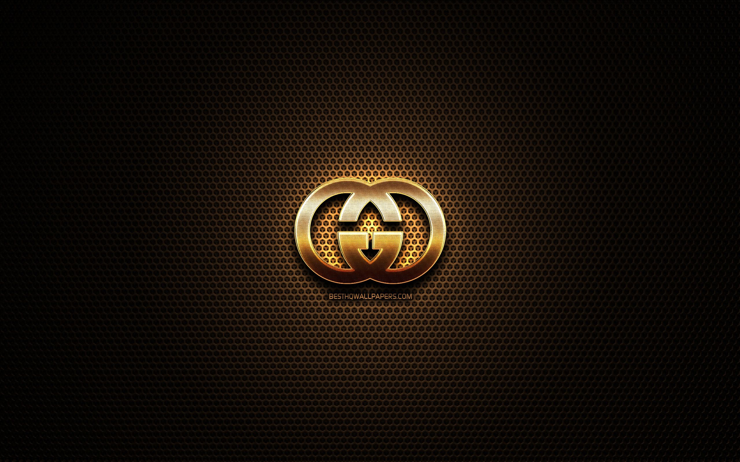 Logo Gucci dorato lucido, 2560x1600 2K+, PC