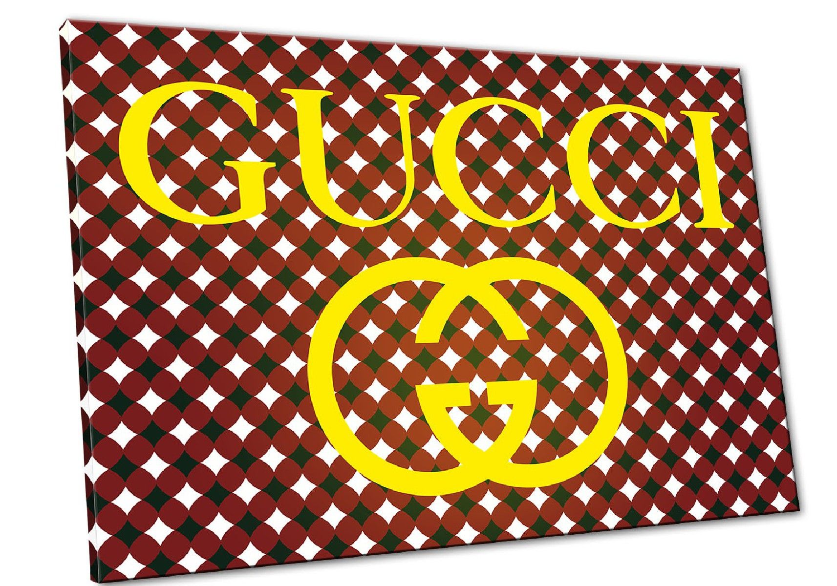 Pattern logo Gucci oro nero, 2560x1440 2K, Desktop
