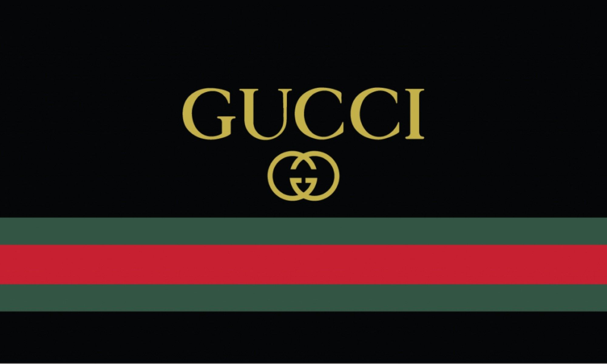 Logo Gucci righe rosso verde, moda di lusso, 2000x1198 alta risoluzione, Desktop