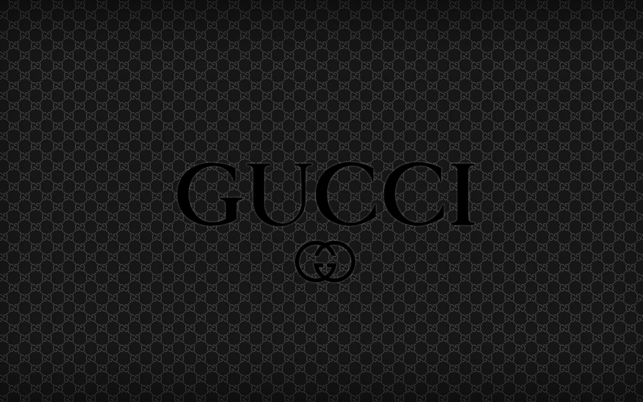 Logo Gucci sfondo nero, 2560x1600 WQXGA, Desktop