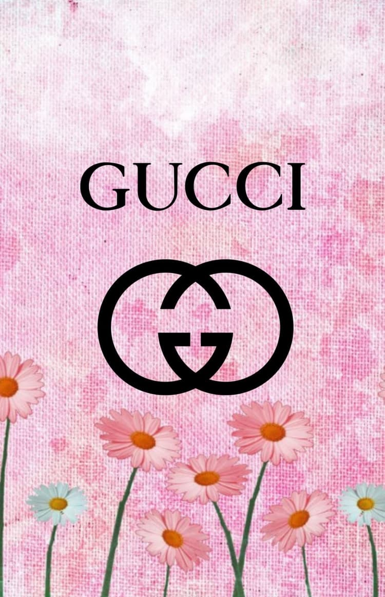 Logo Gucci parete rosa, 750x1334 Full HD Verticale, iPhone