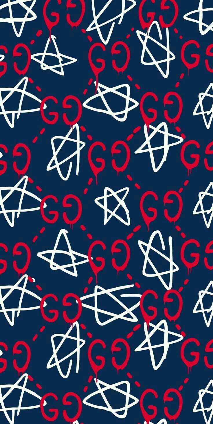Pattern logo Gucci stelle, 736x1461 Full HD Verticale, Smartphone