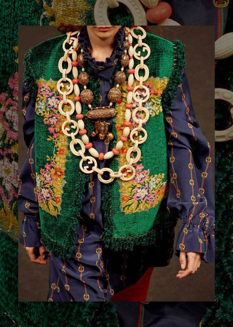 Sfilata moda Gucci abito, moda di lusso, 768x1075 Verticale, Mobile