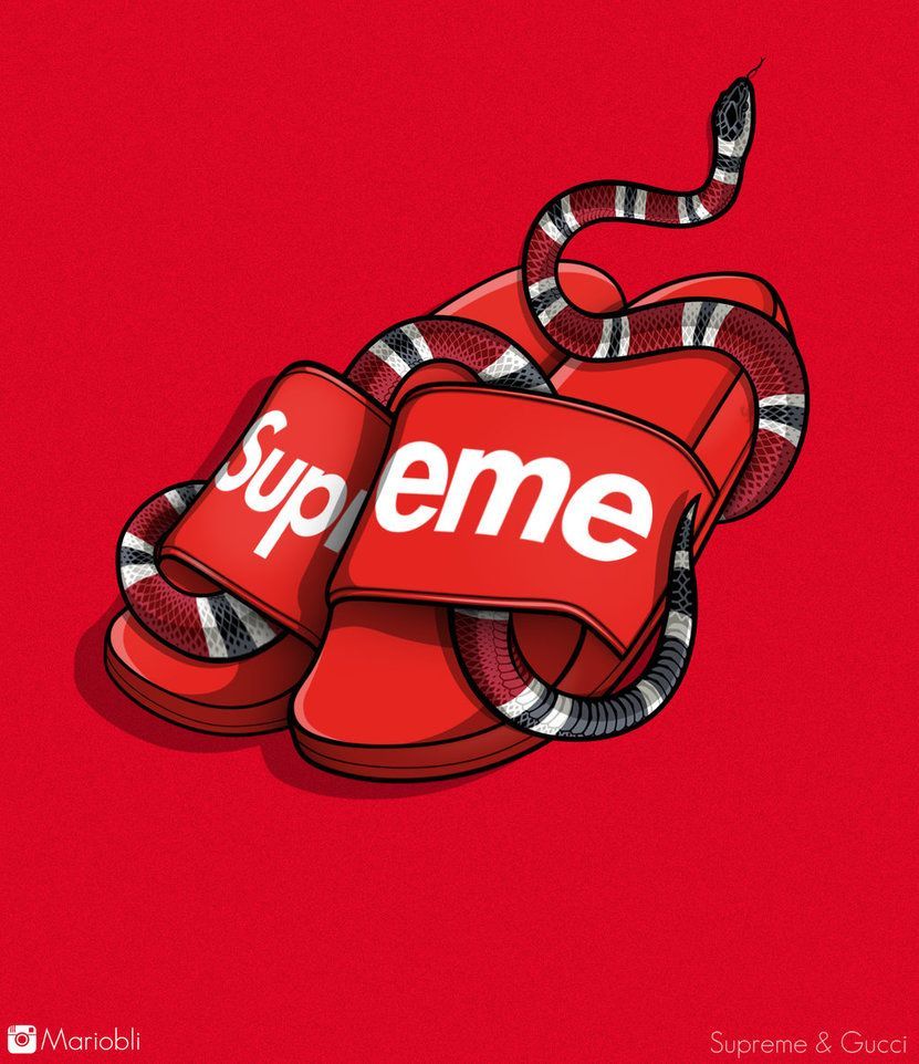 Serpente logo Supreme Gucci rosso, New York, 831x962 Full HD Verticale, Smartphone