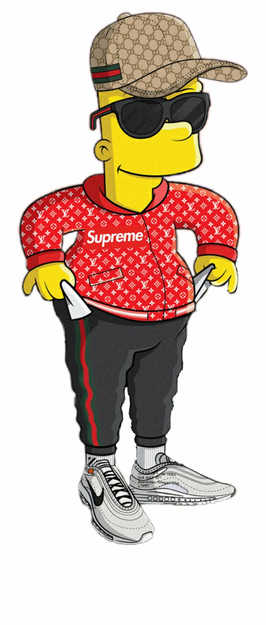 Bart Simpson Supreme Gucci, 920x2156 Verticale, POCO