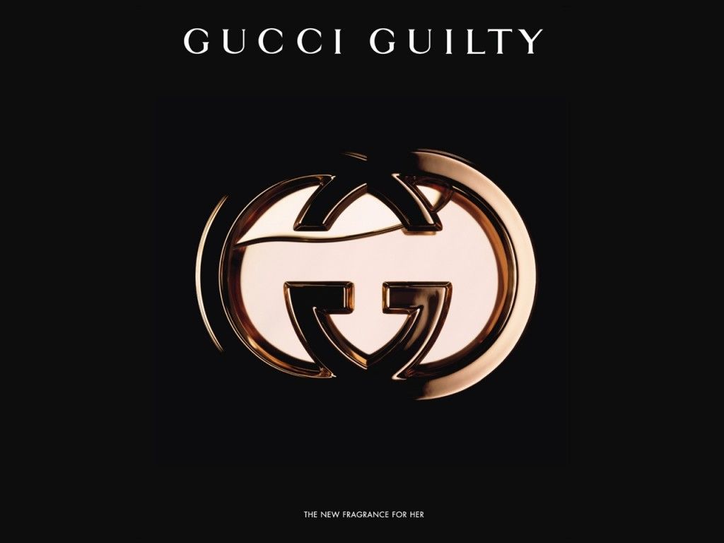 Logo Gucci Guilty dorato, 1024x768 HD, PC Desktop