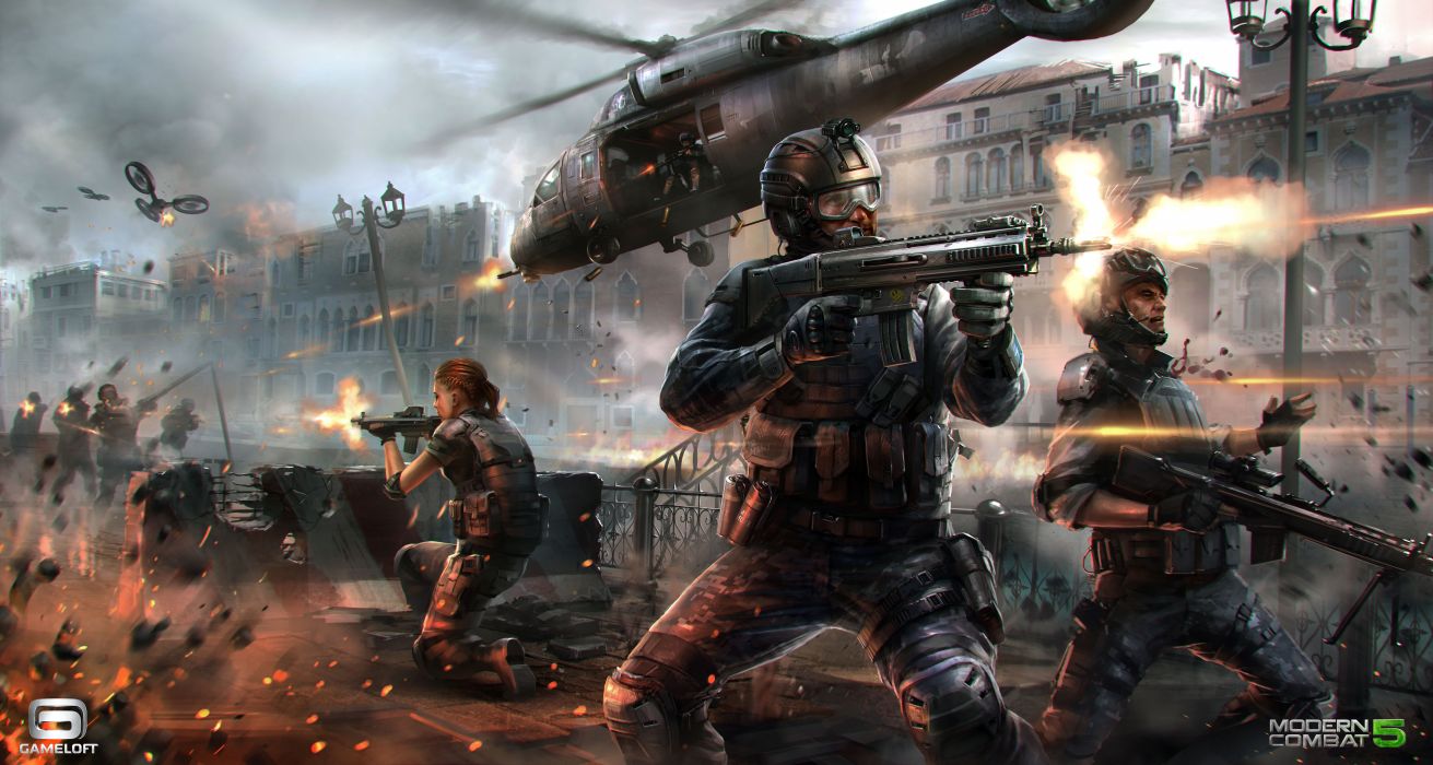 Modern Combat soldati guerra urbana, 1311x700 720p, Laptop
