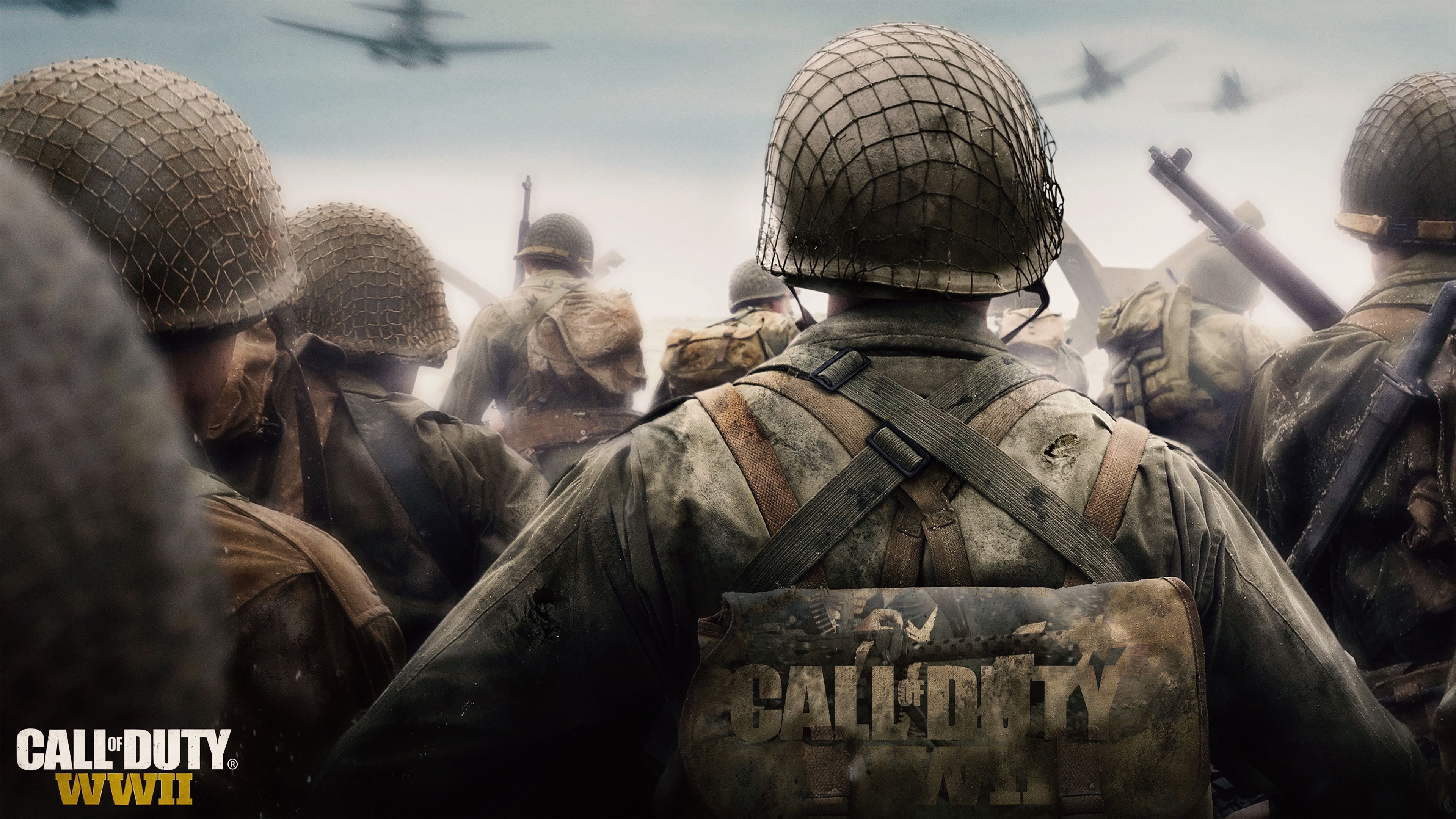 Call of Duty WWII soldati, sparatutto FPS, 3840x2160 4K Ultra HD, Monitor 4K